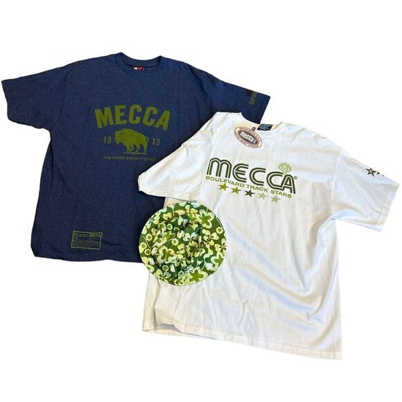 MECCA Vintage XL Crewneck T-Shirts with Matching Floral Bucket Hat - Picture 2 of 11